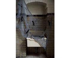 Folat 23787 Dekoration Mesh mit Fledermäuse-150x75cm, Grau