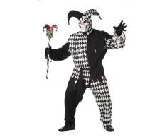 Generique - Halloween Clownkostüm für Herren schwarz XXL