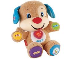 Fisher-Price CDL23 - Lernspaß Hündchen, Plüschtier und Lernspielzeug mit Liedern und Sätzen, mitwachsende Spielstufen, Baby Spielzeug ab 6 Monaten, deutschsprachig