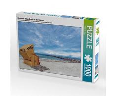 CALVENDO Puzzle Einsamer Strandkorb an der Ostsee 1000 Teile Lege-Größe 64 x 48 cm Foto-Puzzle Bild von Tobias de Haan