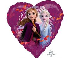 Amscan 4044901 Folienballon Frozen 2 Herz, mehrfarbig