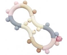 Hess 11105 - Holzspielzeug, Motorikrassel Acht aus Holz, nature rosa