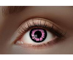 Zoelibat UV farbige Kontaklinsen für 12 Monate, 2 Stück, BC 8.6 mm / DIA 14.5 mm, Jahreslinse in Markenqualität für Halloween, Fasching, Karneval, Pink Animal Jahreslinsen