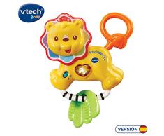 VTech Baby – Leo der Löwe, Rassel Beißring Interaktives Baby mit über 30 Melodien, Lieder und Sätze (3480 – 508222)