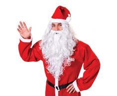Bristol Novelty BW574 Weihnachtsmann Perücke mit langem Bart, weiß, Einheitsgröße