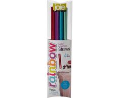Joie Strohhalme Rainbow, 4er-Set, mit Reinigungsbürste