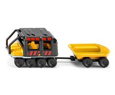 SIKU 1679, Geländefahrzeug Argo Avenger mit Anhänger, Metall/Kunststoff, Schwarz/Gelb, Abkoppelbarer Anhänger