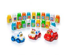 Molto Set Blöcke + Wandteppich + 3 elektronische Autos (19458)