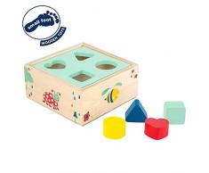 small foot 10944 Motorikspielzeug Steckwürfel Move it aus FSC 100%-zertifiziertem Holz. Spielzeug, mehrfarbig