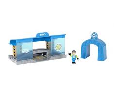 BRIO World 33918 Smart Tech Eisenbahn-Werkstatt - Lok-Werkstatt & Action-Tunnel mit Sound-Effekten - Interaktives Spielzeug empfohlen ab 3 Jahren