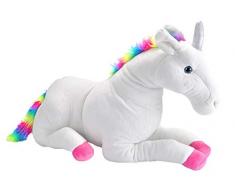 Wild Republic Riesiges Plüsch-Einhorn, Cuddlekins Jumbo, White Stars, 76 cm, 23255 weiß