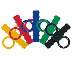 folia 9409/5 - Rundlaternen Rohlinge, Laternenzuschnitte aus Wellpappe, 5 Stück, farbig sortiert, zum Zusammenstecken ohne Kleber, ideal zum Gestalten individueller Laternen