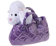 Heunec 501775 Plüschtier, Hund, Pudel, weiß in pink