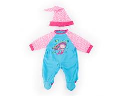 Bayer Design 84680AA Puppenkleidung für 40-46cm Puppen, Strampler, Mütze mit wunderschönen Meerjungfraumotiv, Outfit, türkis, rosa