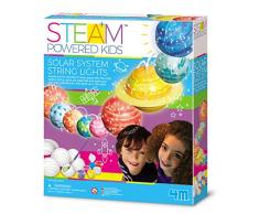 4M 00-04905 Die STEAM Powered Girls-Solar System String Lights bringen das Universum ins Kinderzimmer und wecken die Faszination die unendlichen Weiten des Weltraums selbst zu entdecken, bunt