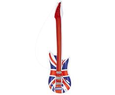 Widmann 23947 Aufblasbare Gitarre U.K, Unisex – Erwachsene, Rot/Blau/Weiß, Taglia unica