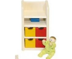 Rülke Holzspielzeug 22627 Puppenhauszubehör, holzfarben, gelb, blau, rot