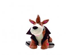 Cartronic 27100 - Interaktiver Rock´N Roll Dog „Spark“, singender und sprechender Elektrischer Hund aus Plüsch, Beantwortet Fragen und Erzählt Witze auf Pfotendruck