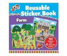 Galt 1005104 Wiederverwendbares Stickerbuch Bauernhof, 21 x 21 x 0.5cm Approx