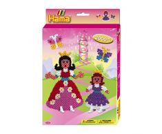 Hama 3432 - Perlenset Prinzessinnen, ca. 2000 Bügelperlen, 1 Stiftplatte und Zubehör