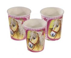 Amscan Pferde Tassen (Pack von 8), 250 ml