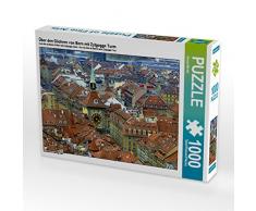 CALVENDO Puzzle Über den Dächern von Bern mit Zytgogge Turm 1000 Teile Lege-Größe 64 x 48 cm Foto-Puzzle Bild von Susan Michel