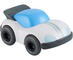 HABA 304712 - Kullerbü – Weißer Sportwagen, Zubehör für alle Kullerbü-Bahnen, mit Schwungmotor, ab 2 Jahren