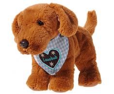 Heunec 310360 Plüschtier, Hund, braun mit blau