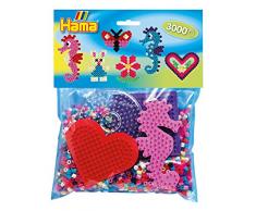 Hama 4412 - Packung für Spielgruppen, ca. 3000 Bügelperlen, 4 Stiftplatten und Zubehör