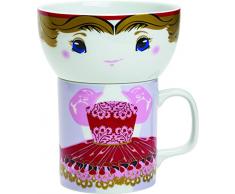 Suki Gifts 19183 Hungry Hero Ballerina Tasse und Müslischale