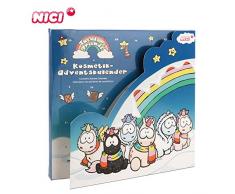 NICI Kosmetik Adventskalender Einhorn Theodor and Friends – Einhorn Adventskalender Mädchen ab 3 Jahren – Weihnachtskalender Kinder – Schmink & Schmuck Adventskalender mit tollen Geschenken – 44330