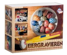 Vielfältiges Bastelset Eiergravieren mit batteriebetriebenem Gravierstift samt keramischem und diamantisiertem Schleifstift zum Färben,Gravieren,Ziselieren und Bohren von Eiern, perfekt zum Osterfest