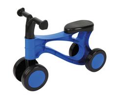 Lena 07168 - Lauflernroller My first Scooter, blau und schwarz, für Jungs und Mädchen, Roller zum Laufen lernen für Kinder ab 18 Monate, robustes Laufrad im modernen Design, mit Sitz und Stahlachsen