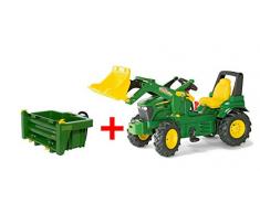 Rolly Toys 710379 - John Deere 7930 Trettraktor, 3 - 8 Jahre mit Frontlader, Transportmulde