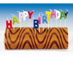 Riethmüller 11 550114 Amscan Buchstaben Kerzenset Happy Birthday, Farbig Sortiert