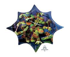 Amscan Anagram 2643001 - Party und Dekoration - Folienballon Super Shape - Teenage Mutant Ninja Turtles, circa 88 x 73 cm