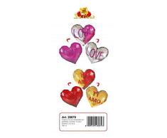 Decar 2 Kissen Herz mit Pailletten, 45 cm, Geschenkartikel, Mehrfarbig, 8009549260793
