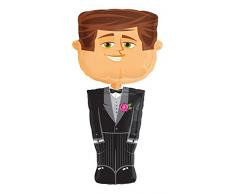 amscan Folienballon Groom - Bräutigam, ca. 127x66cm