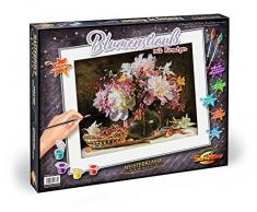 Schipper 609130773 - Malen nach Zahlen - Blumenstrauß mit Kirschen - Bilder malen für Erwachsene, inklusive Pinsel und Acrylfarben, 40 x 50 cm