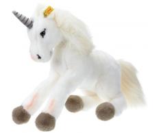 Steiff Starly Einhorn - 35 cm - Schlenkertier für Kinder - Plüscheinhorn - weich & waschbar - Unicorn weiß (015045)
