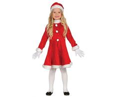 Guirca Kostüm Mädchen Weihnachtsmann, 5 – 6 Jahre, Rot (42832.0)
