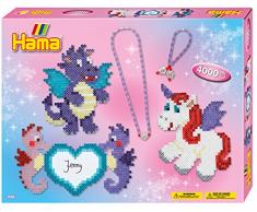 Hama 3148 Drache und Friends Geschenk-Box, Bunt