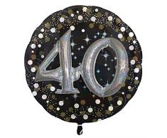 amscan 3215201 Multi Sparkling Birthday Folienballon, 40