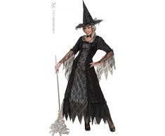 Hexen Kostüm-Set Spinnenweben-Hexe, incl. Hexenhut in Größe M = 38/40 zu Halloween