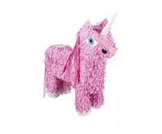 Boland 30933 - Pinata Einhorn zum Aufhängen, Unicorn, pink, Größe 47 x 39 cm, zum Befüllen, Tier, Partyspiel, Geburtstag, Motto Party