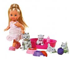 Simba 105734191 - Evi Love Puppe mit ihren Tierfreunden, 2-sort.