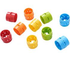 HABA 304801 - Kullerbü – Ergänzungsset Verbindungsmanschetten, Zubehör für alle Kullerbü-Bahnen, bringt noch mehr Farbe und Abwechslung ins Kullerbü-Spiel, ab 2 Jahren