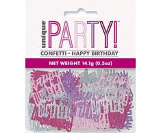 Unique Party 83847 Konfetti, Pink & Silver