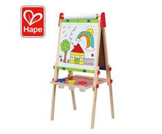 Hape E1010 - Spiel-Tafel, magnetisches Whiteboard und Kreidetafel, höhenverstellbar, inklusive Malpapier und -Halterung, aus Holz