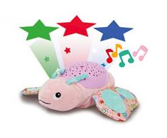 Jamara 460433 Sternenlicht Dreamy Schmetterling Sternenhimmel Projektion, Stern-/ Mondmuster, LED wechselnde Farben, beruhigende Melodien, Licht EIN/aus, Abschaltautomatik, pink